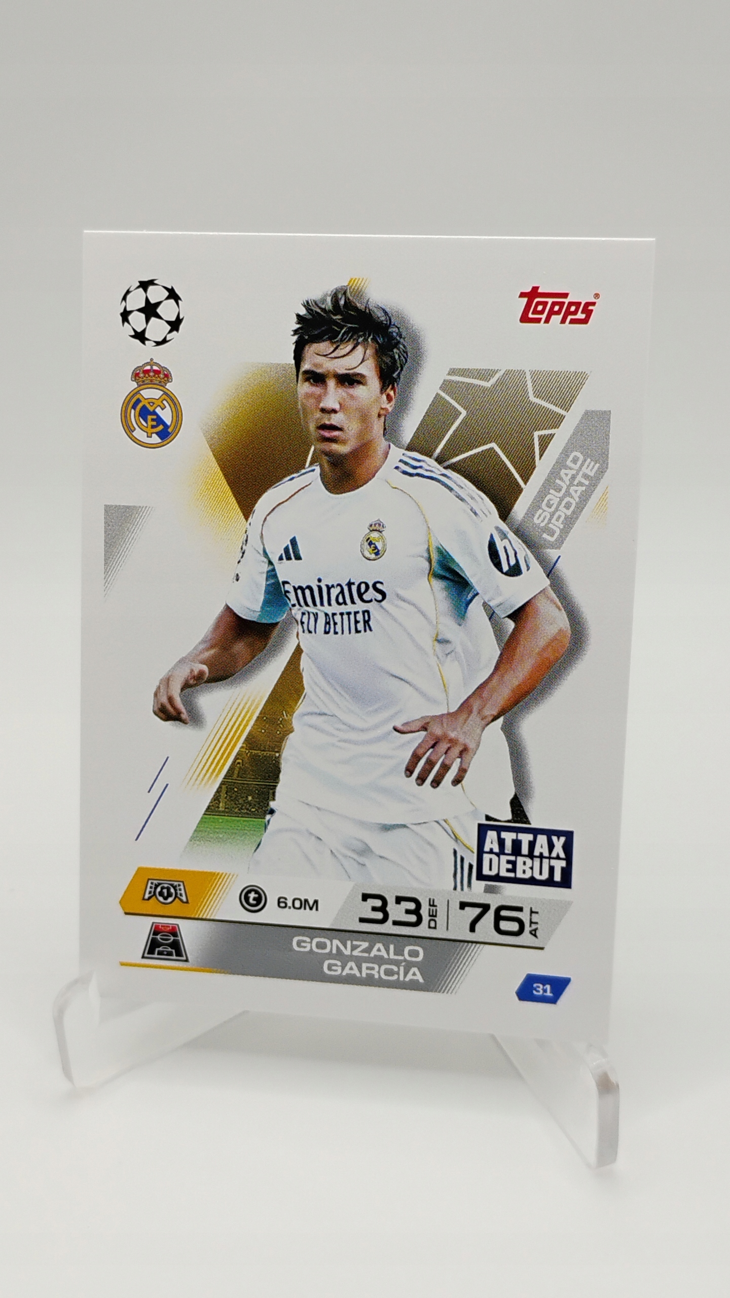 Topps Match Attax Extra 2025-2026 Squad Update 31 Gonzalo Garcia Real