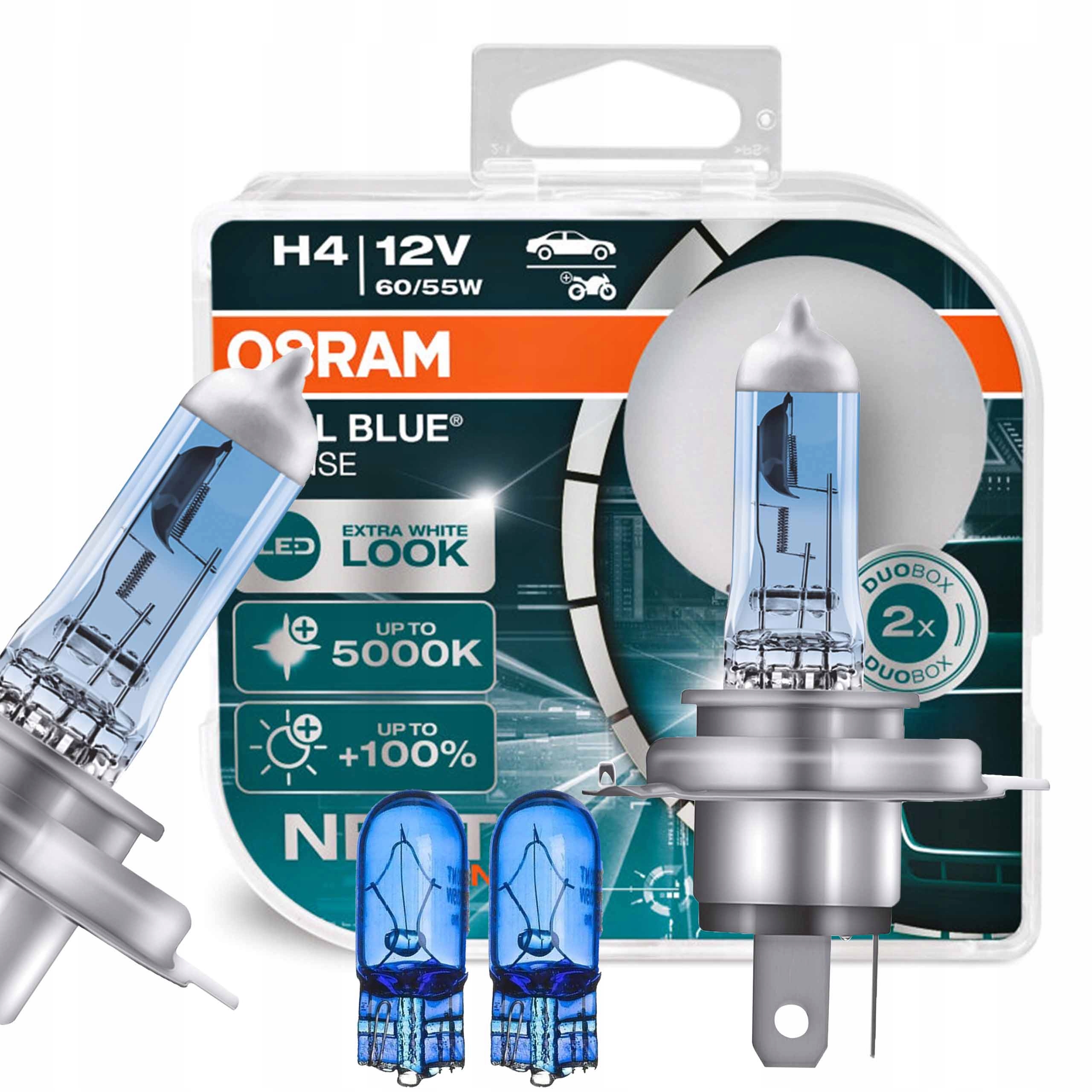 

2X Osram H4 Cool Blue Intense Next Gen +W5W