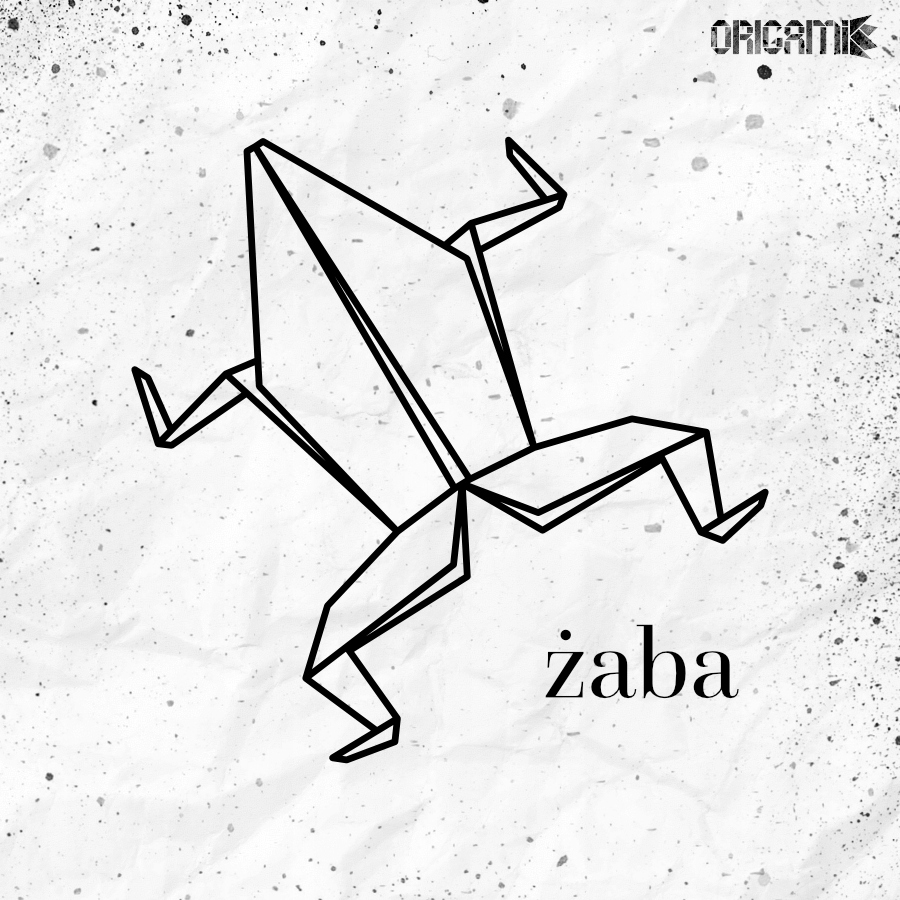 Žába dřevěná dekorace Origami 80 cm dárek