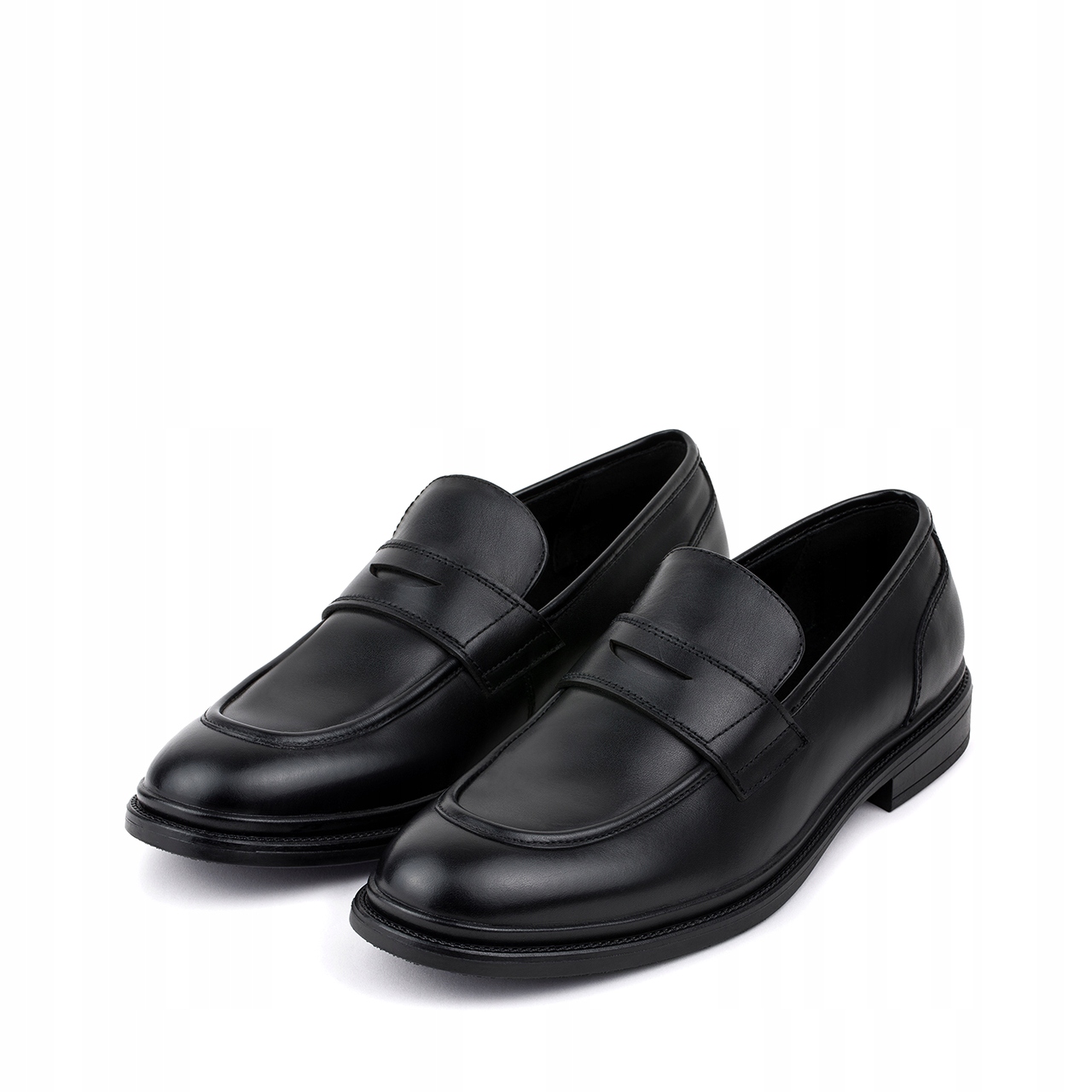 Černé kožené pánské mokasíny s vložkami Pako Lorente, velikost vel