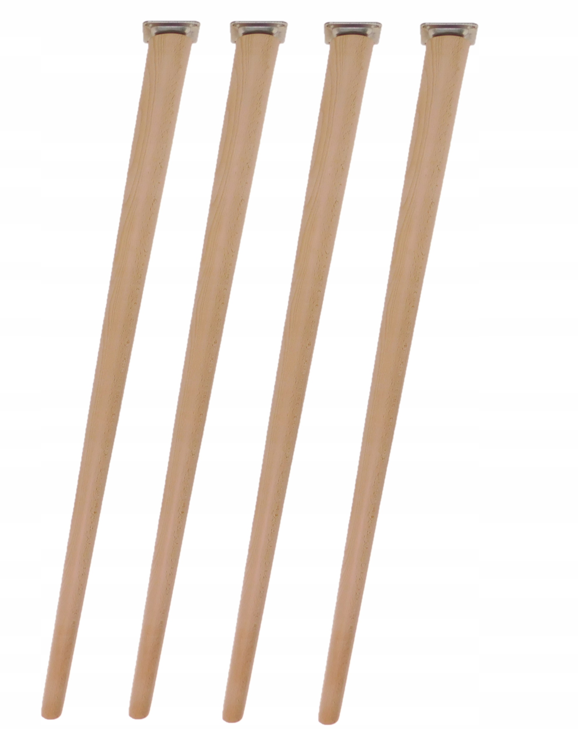 Dřevěné nohy pro nábytek stolu šikmé 74 cm sada upevnění buk surové