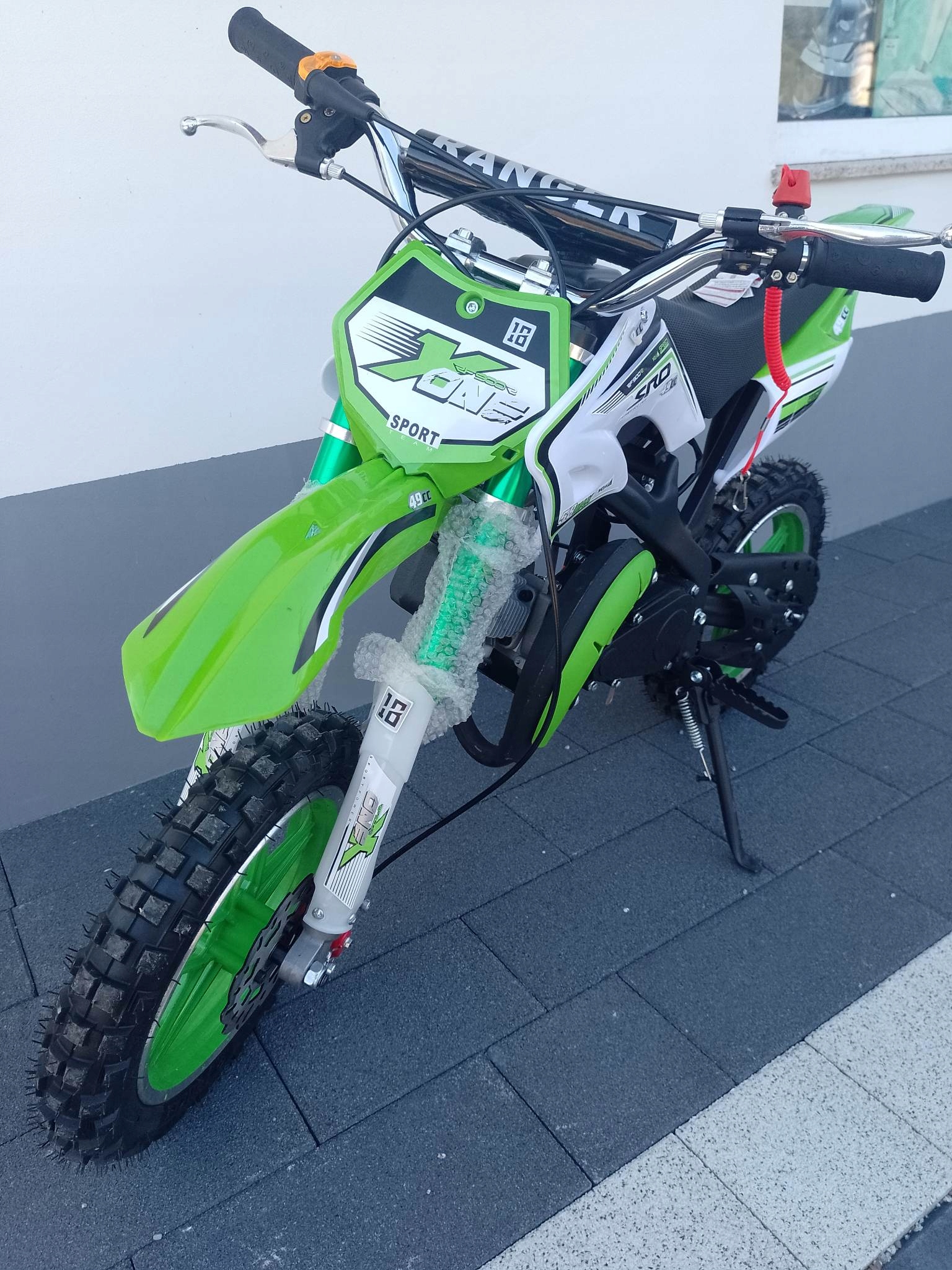 Mini cross 49cc motor dla dzieci SPALINOWY zielony moterek pojazd motocykl Prędkość maksymalna 24 km/h