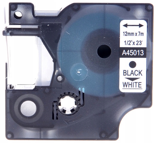 TAŚMA DO DYMO LabelWriter 12MM 7M BIAŁA D1 45013