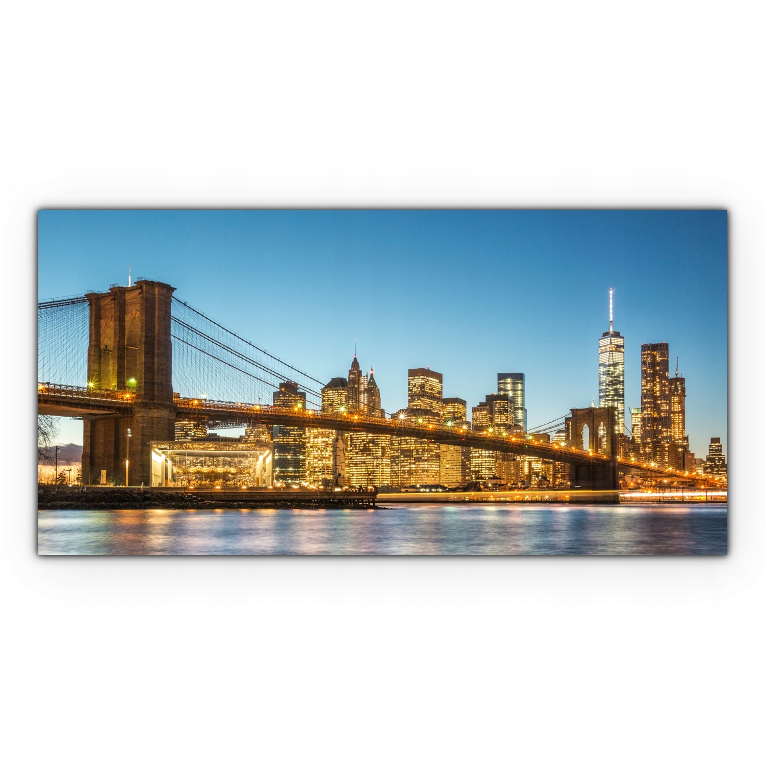 

Canvas do sypialni 100x50 Manhattan Zachód Słońca