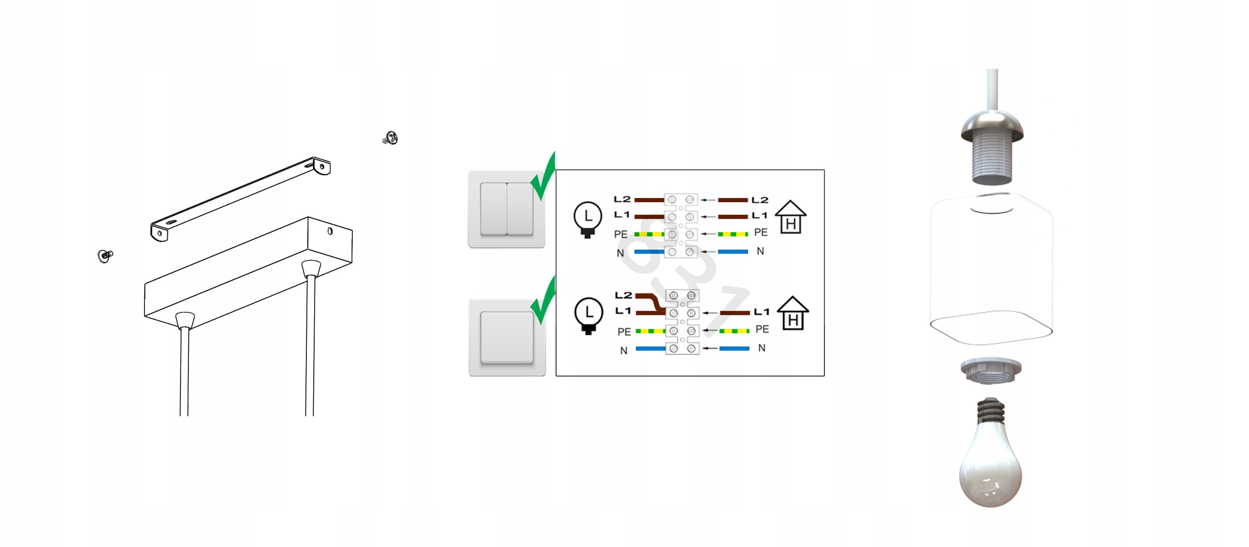 SZKLANA LAMPA WISZĄCA SUFITOWA ŻYRANDOL PLAFON LED Rodzaj lampy Sufitowe - wiszące