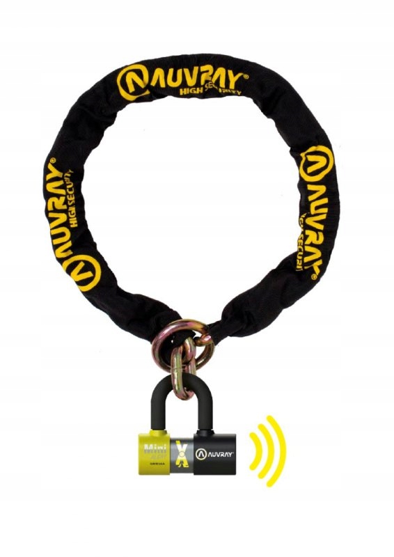 sada reťazí s visiacim zámkom s alarmom – dĺžka 100 cm, priemer 13,5 mm