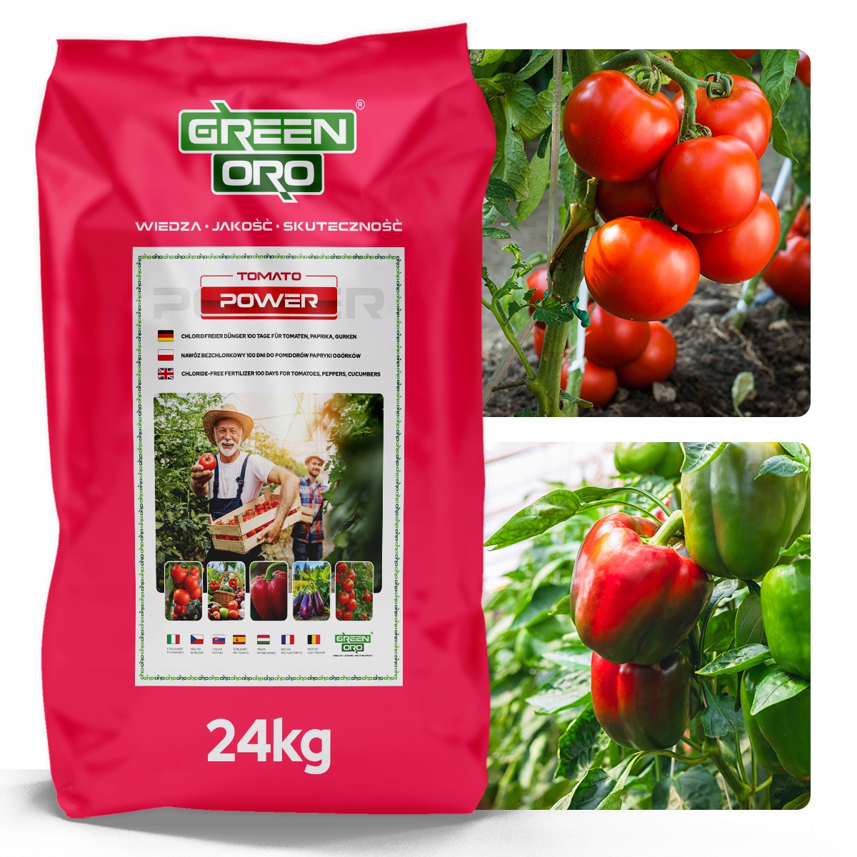 Hnojivo na paradajky Zemiaky Papriky Cukety Tomato Power 100 dní 24 kg Oro