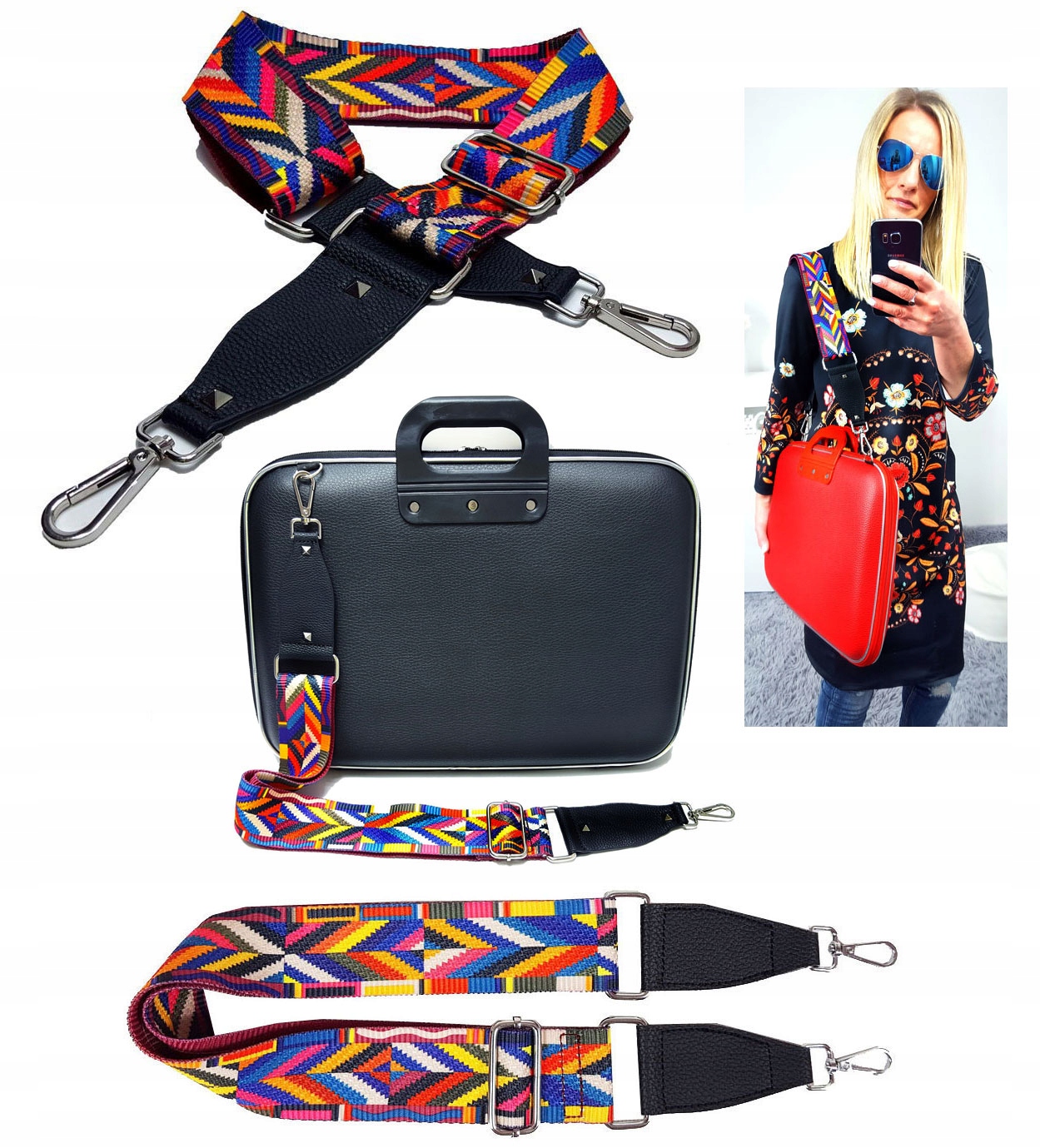 AKTÓWKA TORBA NA LAPTOPA PASEK AZTECKI 13 14 15 16 Kolor okuć inny