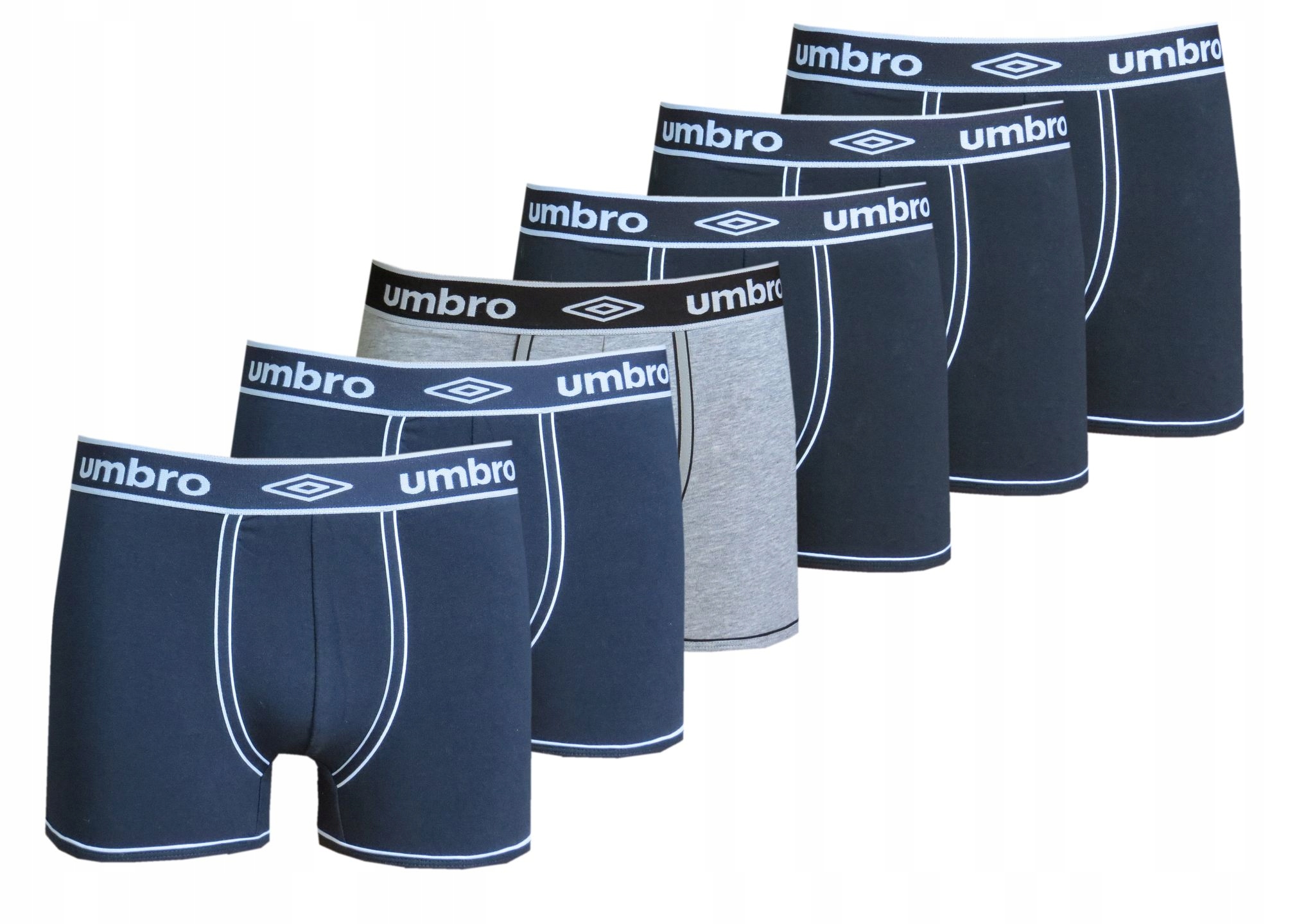 

6szt - Bokserki Umbro bawełna mix kolorów Box - XL
