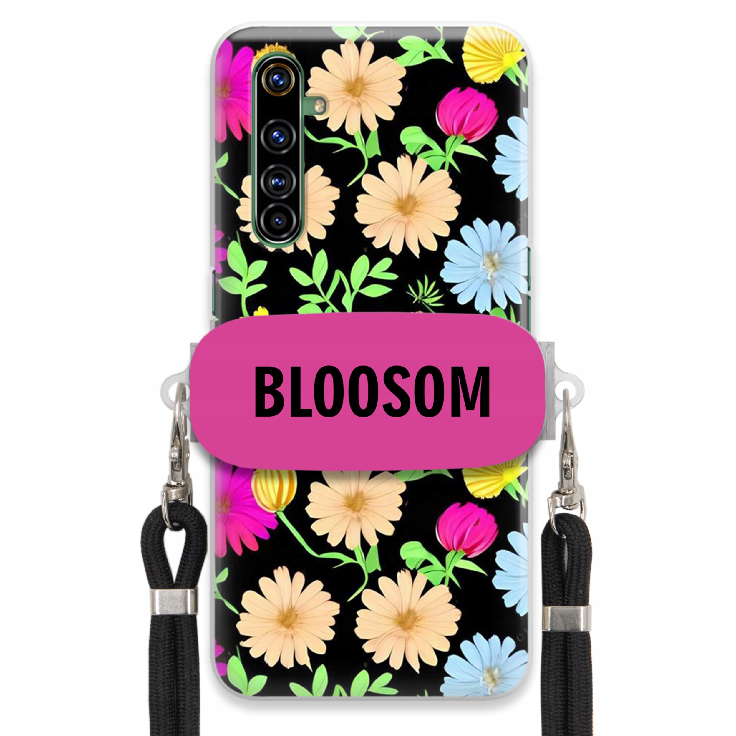 Pouzdro Držák Crossbody Pro Realme X50 Pro Kryt Case Květiny Bloosom Flower