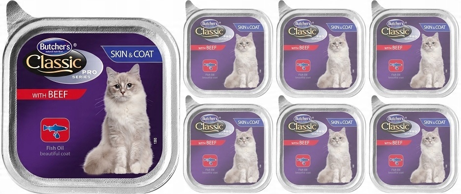 

Butchers 2719 Cat Pro Serie Skin Coat Beef 16x100g