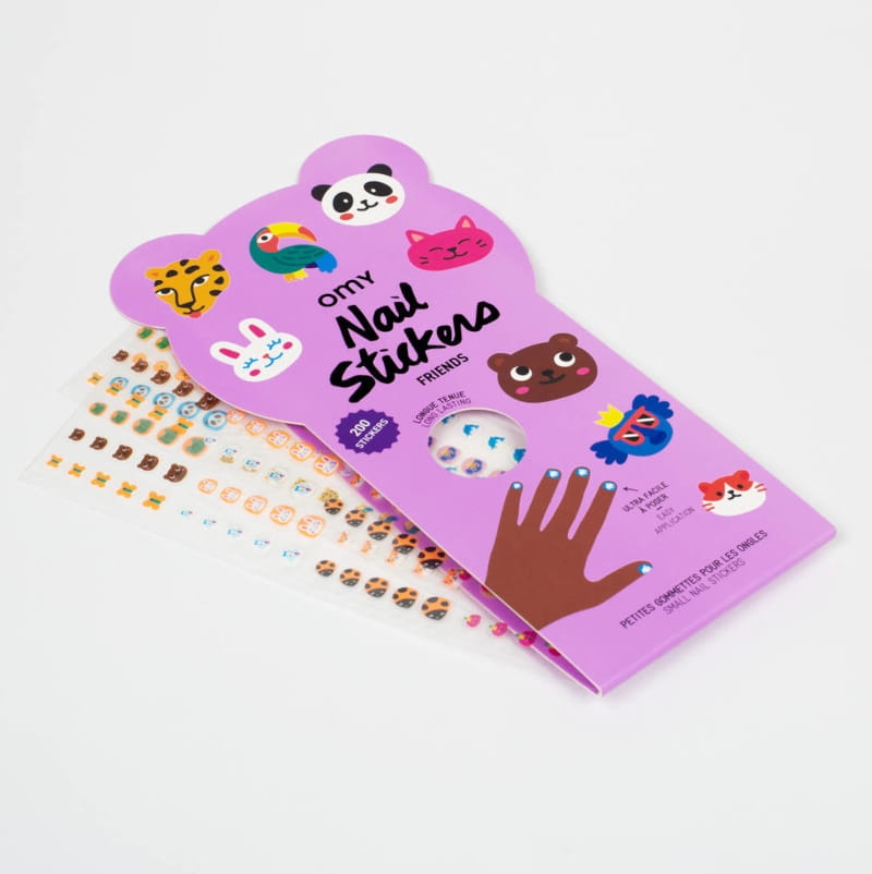 OMY Naklejki na paznokcie dzieci Friends 200 szt Wiek dziecka 3 lata +