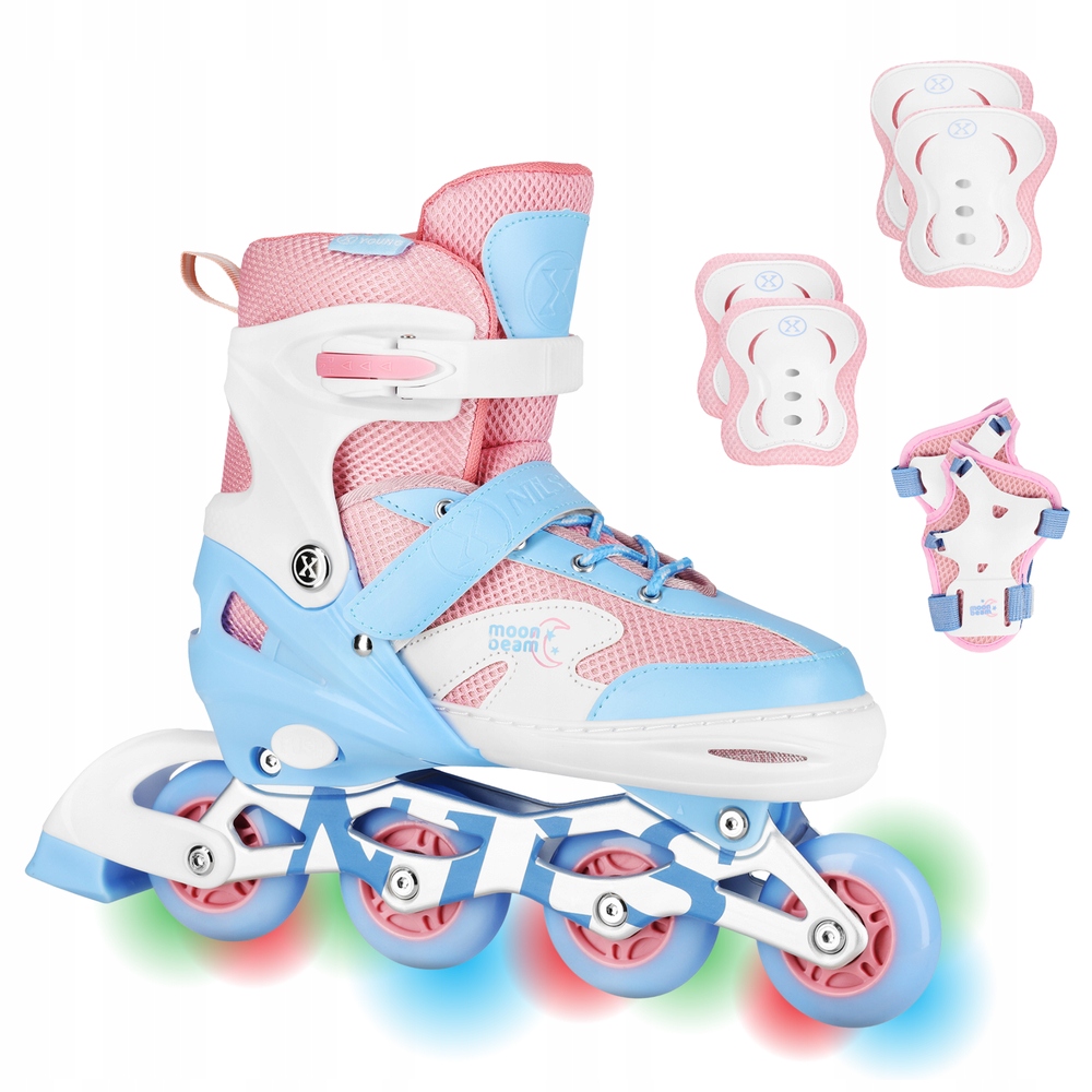 Kolečkové Brusle Rekreační kaučuková Led kolečka sada chráničů Nils