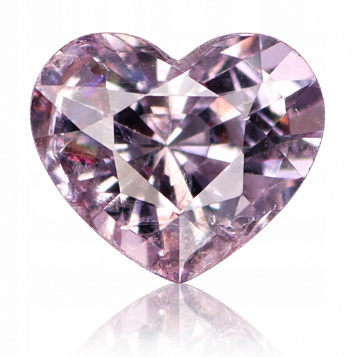 Přírodní Spinel 1.40 ct Růžové srdce Barma SI1 certifikát Wbd