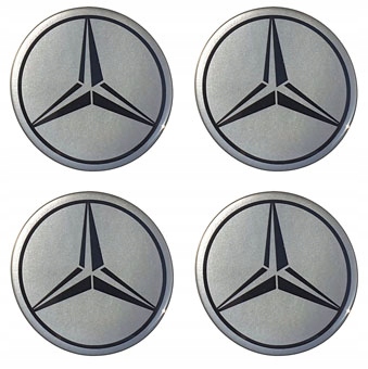 

Naklejki Na Dekielki Felgi Kołpaki Mercedes Srebrn