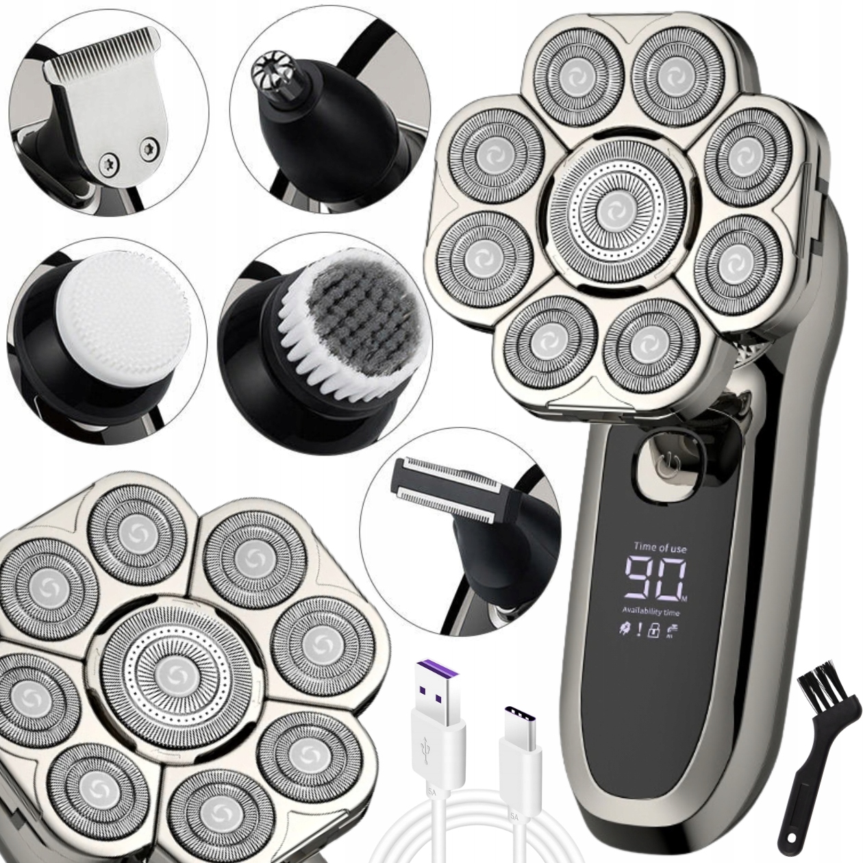 Holicí Strojek Pánský Strojek Na Hlavu Vousů Zastřihovač Pro Muže Nástavce