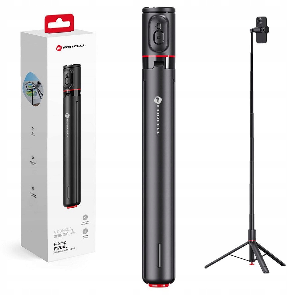 Selfie tyč automatický stativ XL dálkové ovládání Bt pro influencera vysoký 170 cm