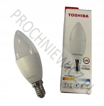 

Żarówka świeczka Led Toshiba E14 7W