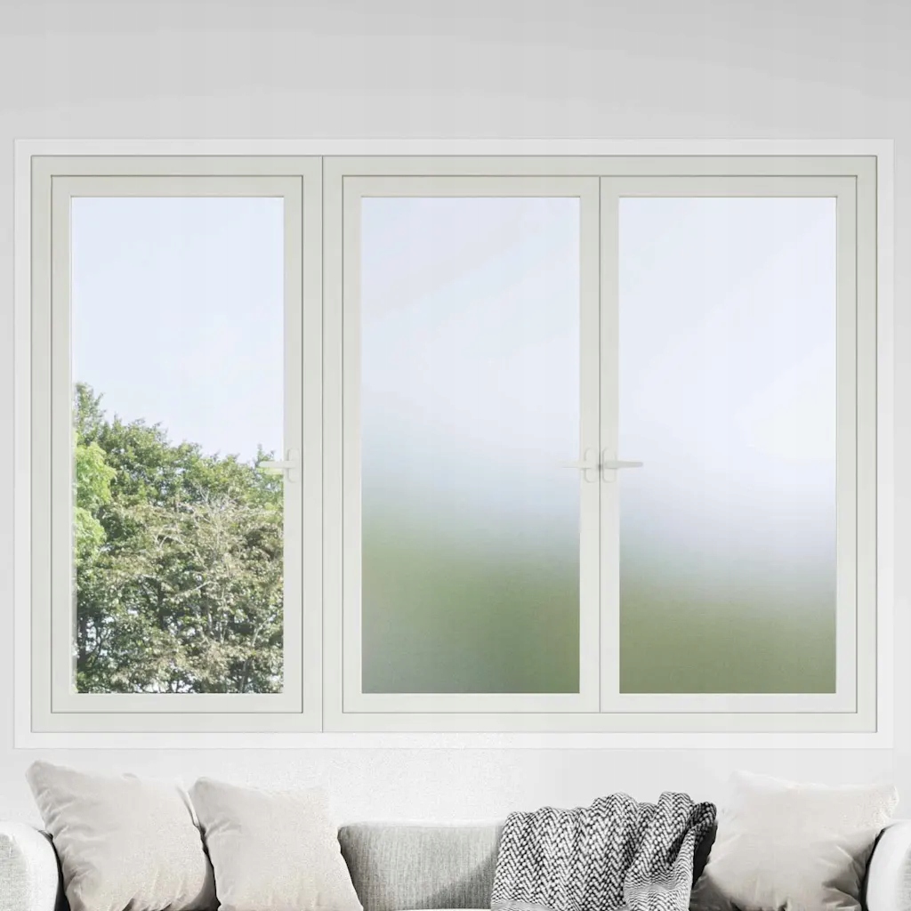 vidaXL Okenní fólie Mražená šedá 90 x 1000 cm Pvc