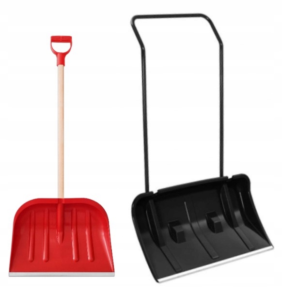 Set Na Odklízení Sněhu Černý 80 x 140 cm Lopata 47,5 x 134 cm