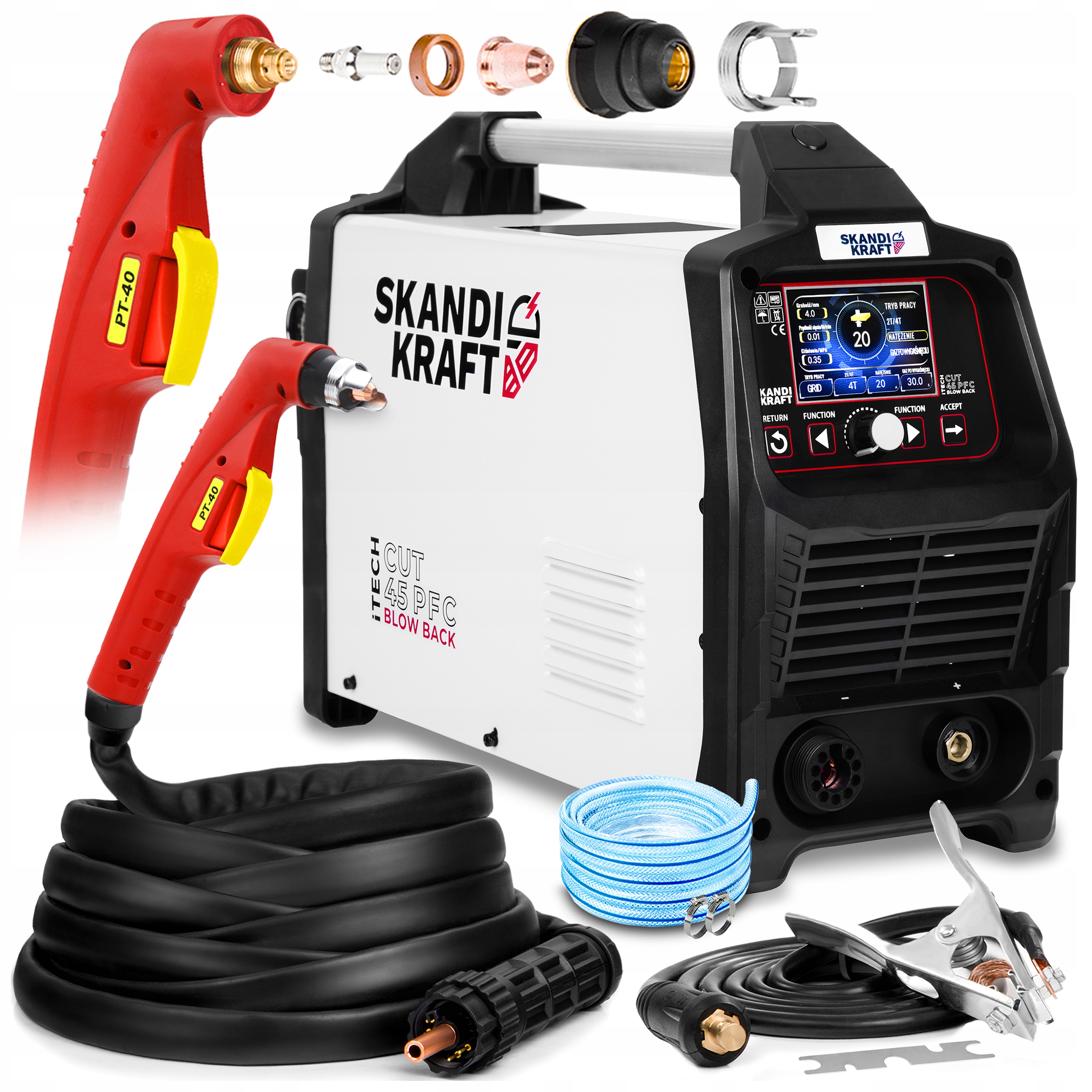 Plazmová Řezačka Plazmová Skandi Kraft Cut 45 Pfc Blow Back Synergie 230V