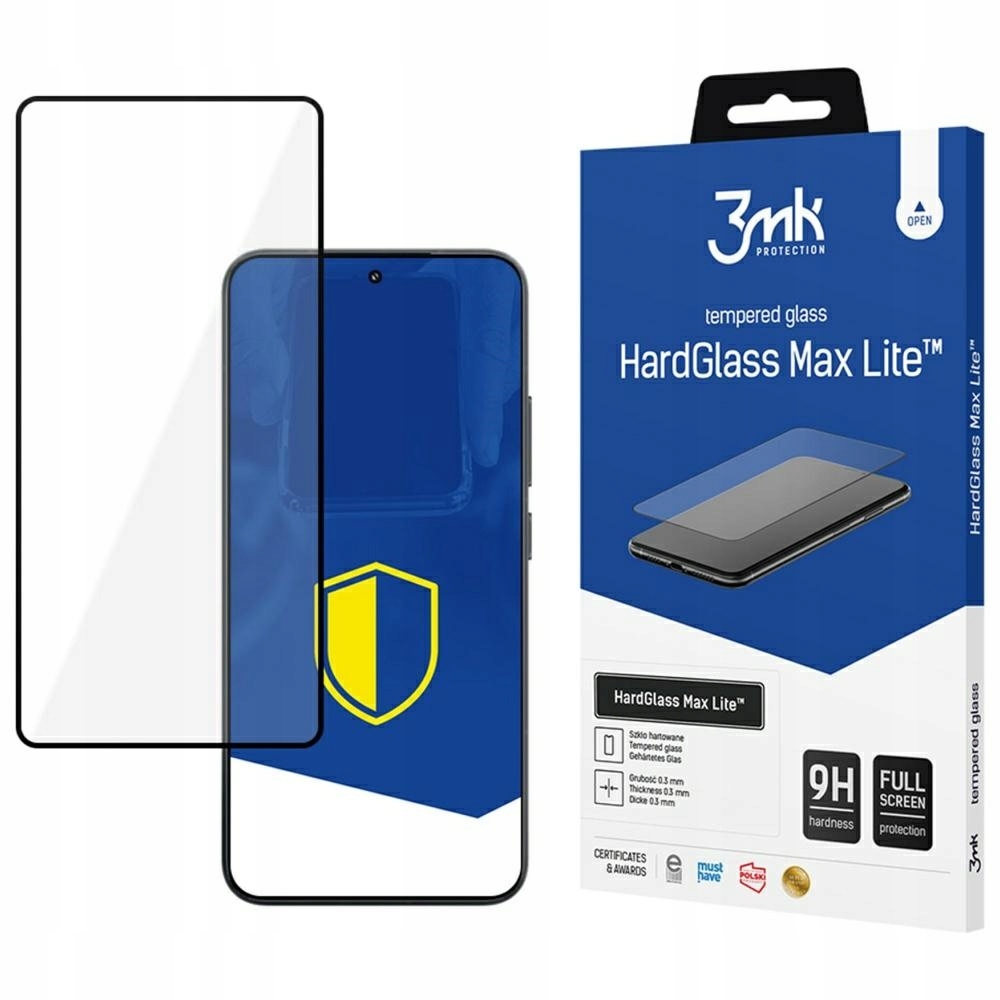 Szkło hartowane 3mk HardGlass Max Lite Black na Xiaomi 15 3mk Protection