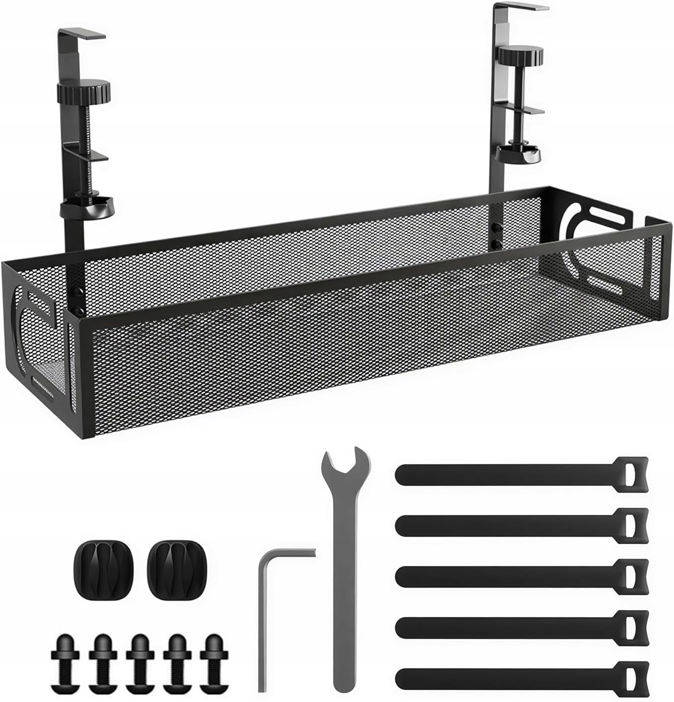 Taca Organizer Na Kable Pod Biurko 34CM Bez Wiercenia Metalowa Outlet Nowe!