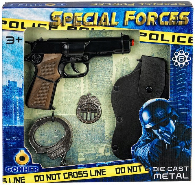 

Gonher Zestaw policjant Pistolet kajdanki odznaka