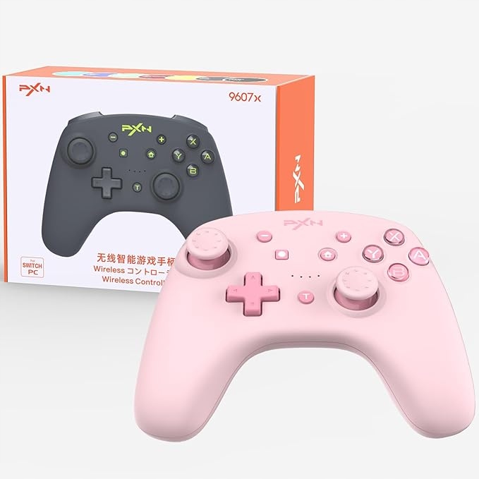AJ287 Pad bezprzewodowy Pxn 9607X do Nintendo Switch – Nfc, Turbo, Różowy