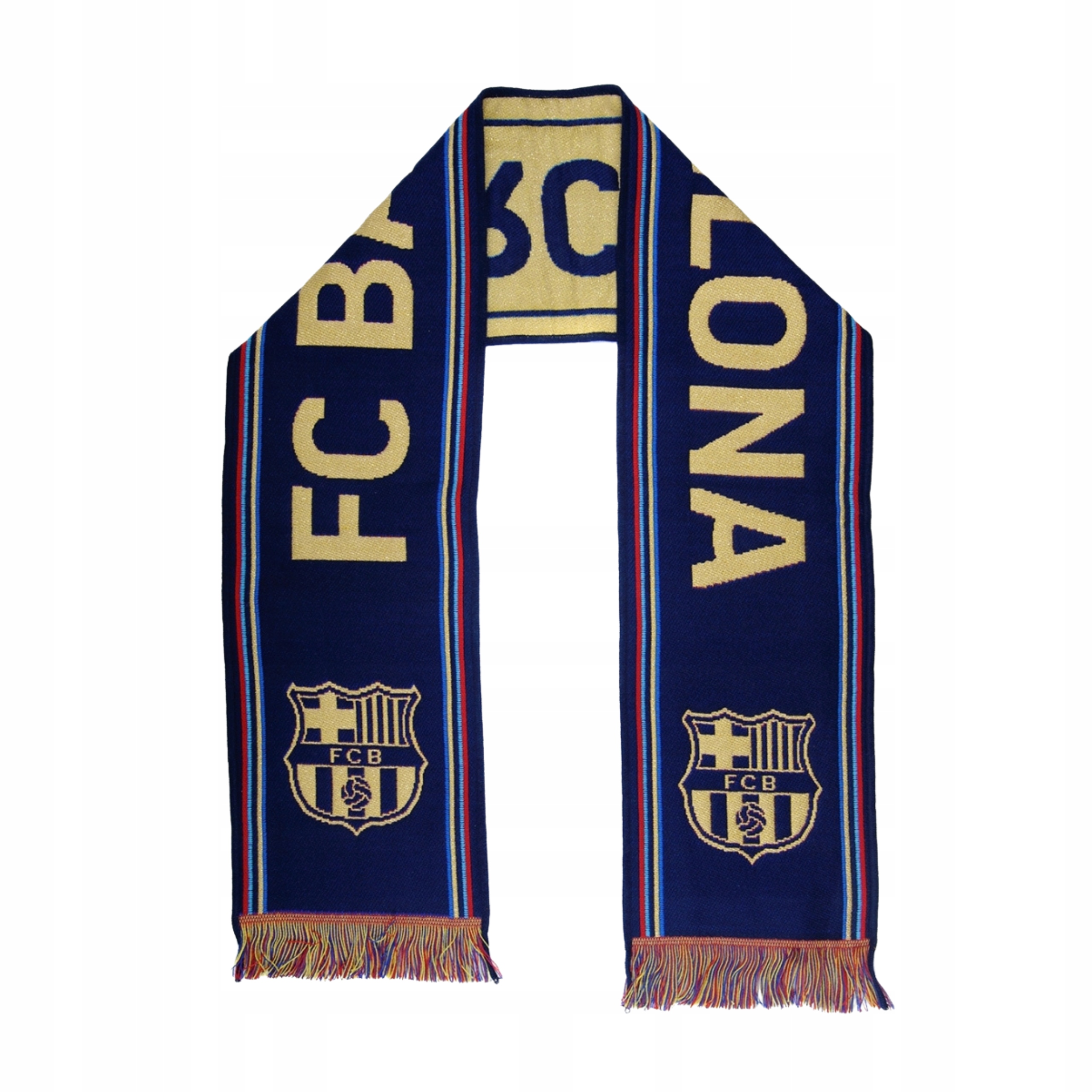 Szalik Kibica Fc Barcelona Piłkarski oficjalny jednostronny herb złoty