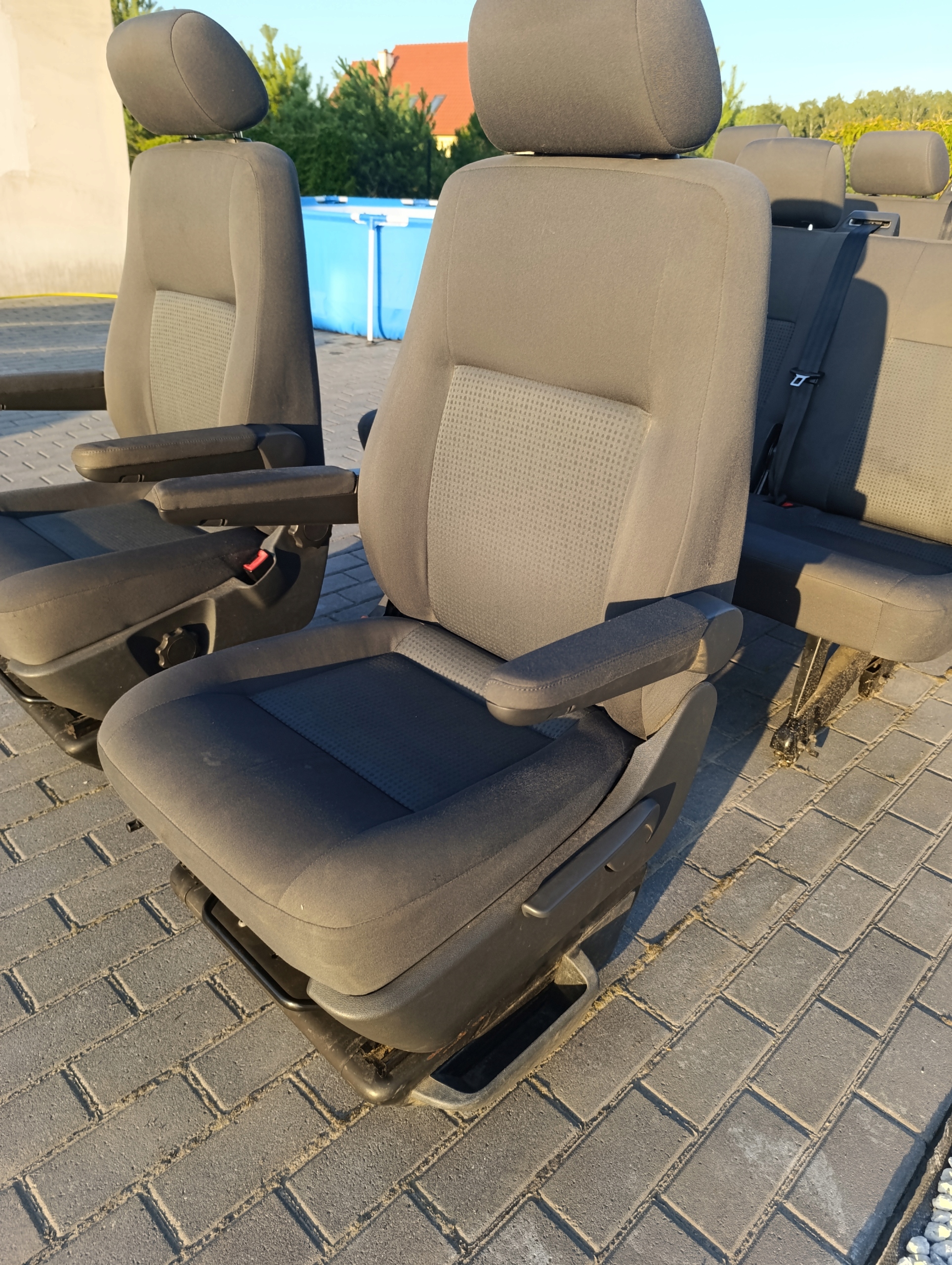 VW T5 T6 KOMPLET Sitze schwarze/ANTRACYT