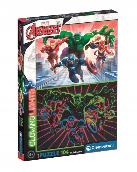 

Clementoni, Puzzle Glowing Lights 104: Avengers