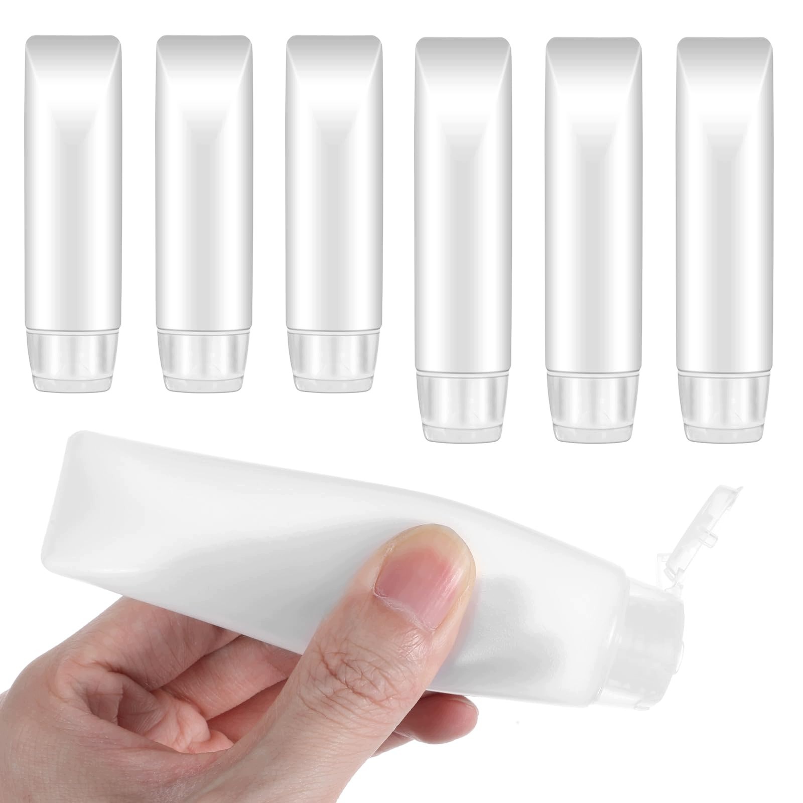 Cestovní Nádoby Průhledné 30/50 ML, Plastové, Sada 6 Ks, Vzduchotěsné