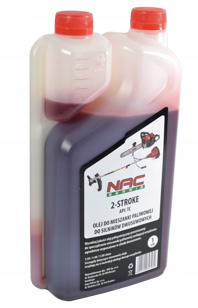 NAC OLEJ DO MIESZANKI PALIWOWEJ 2T MIX 1L DOZOWNIK Typ olej