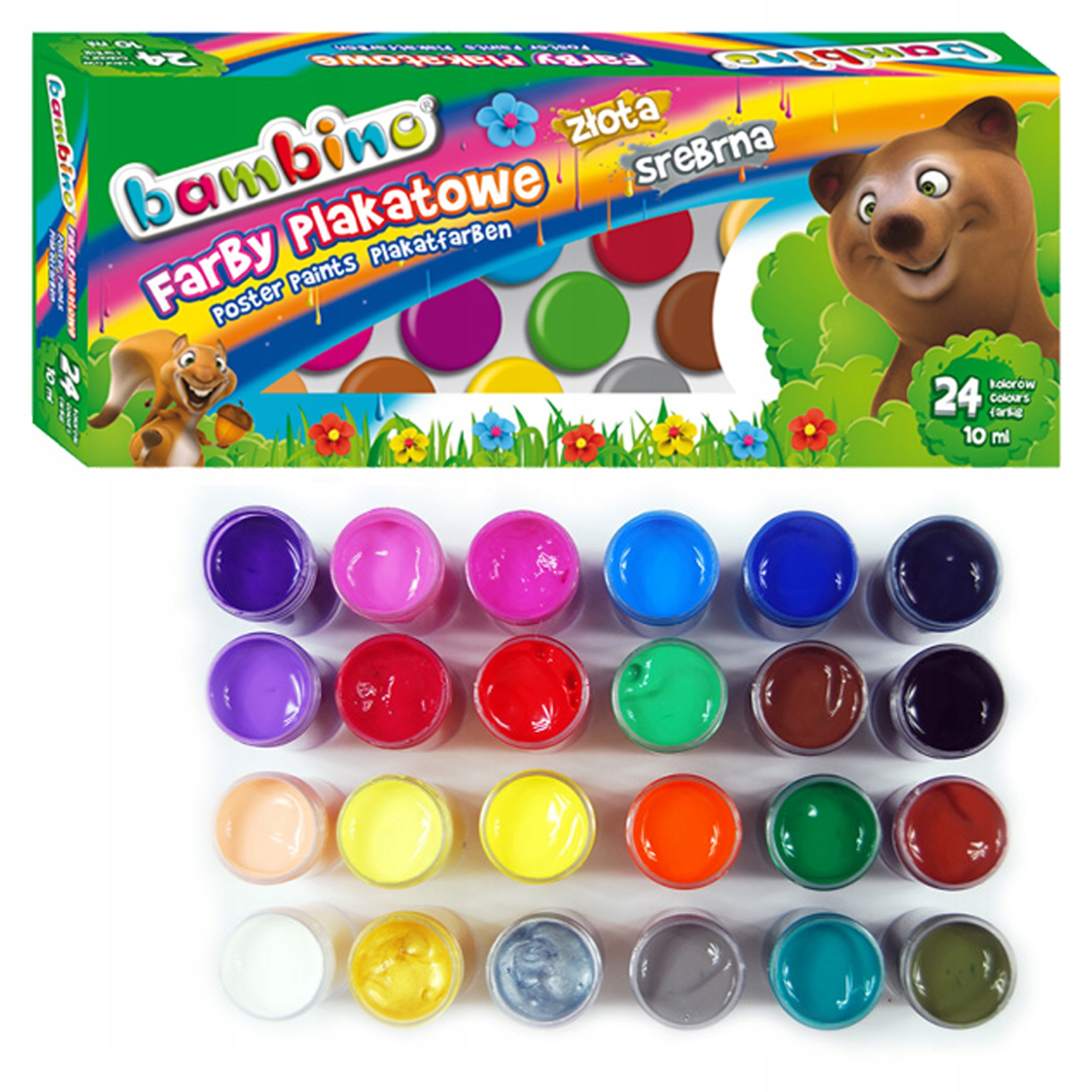 

Farby Plakatowe 24 Złota Srebrna Bambino