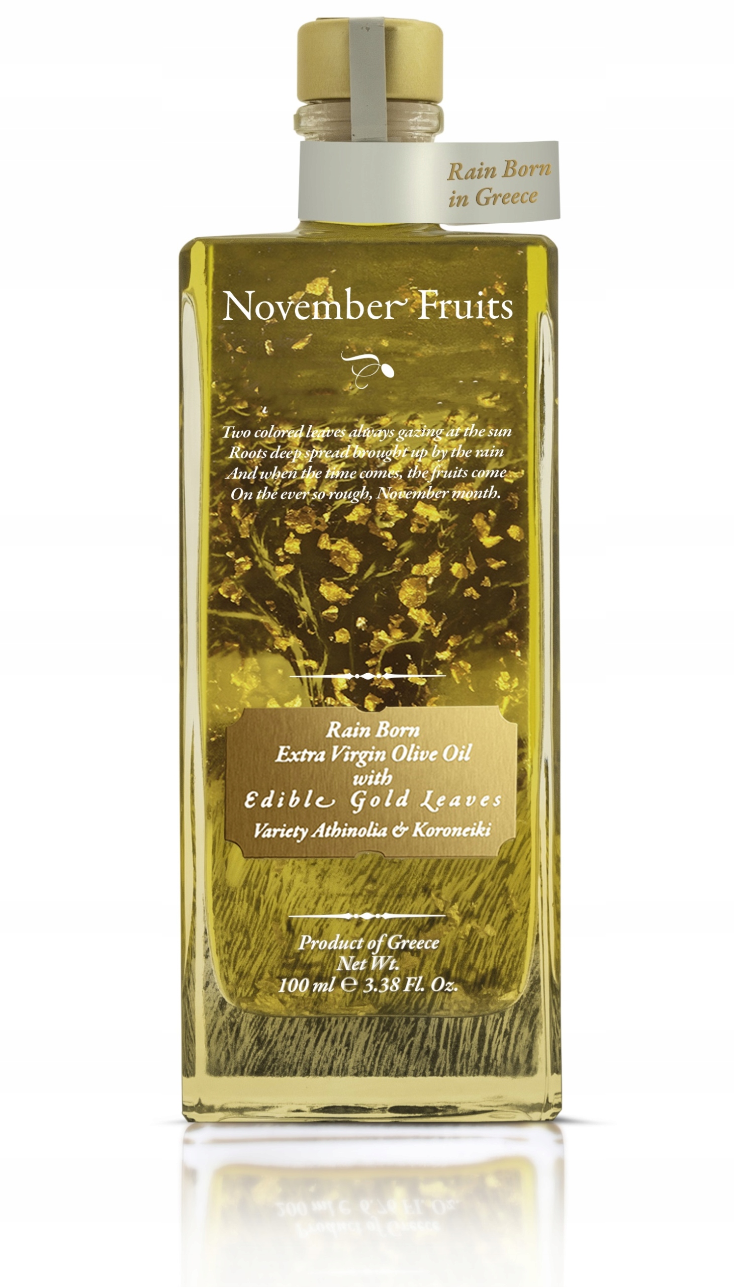 Levně Řecký extra panenský olivový olej November Fruits se zlatými vločkami 100 ml
