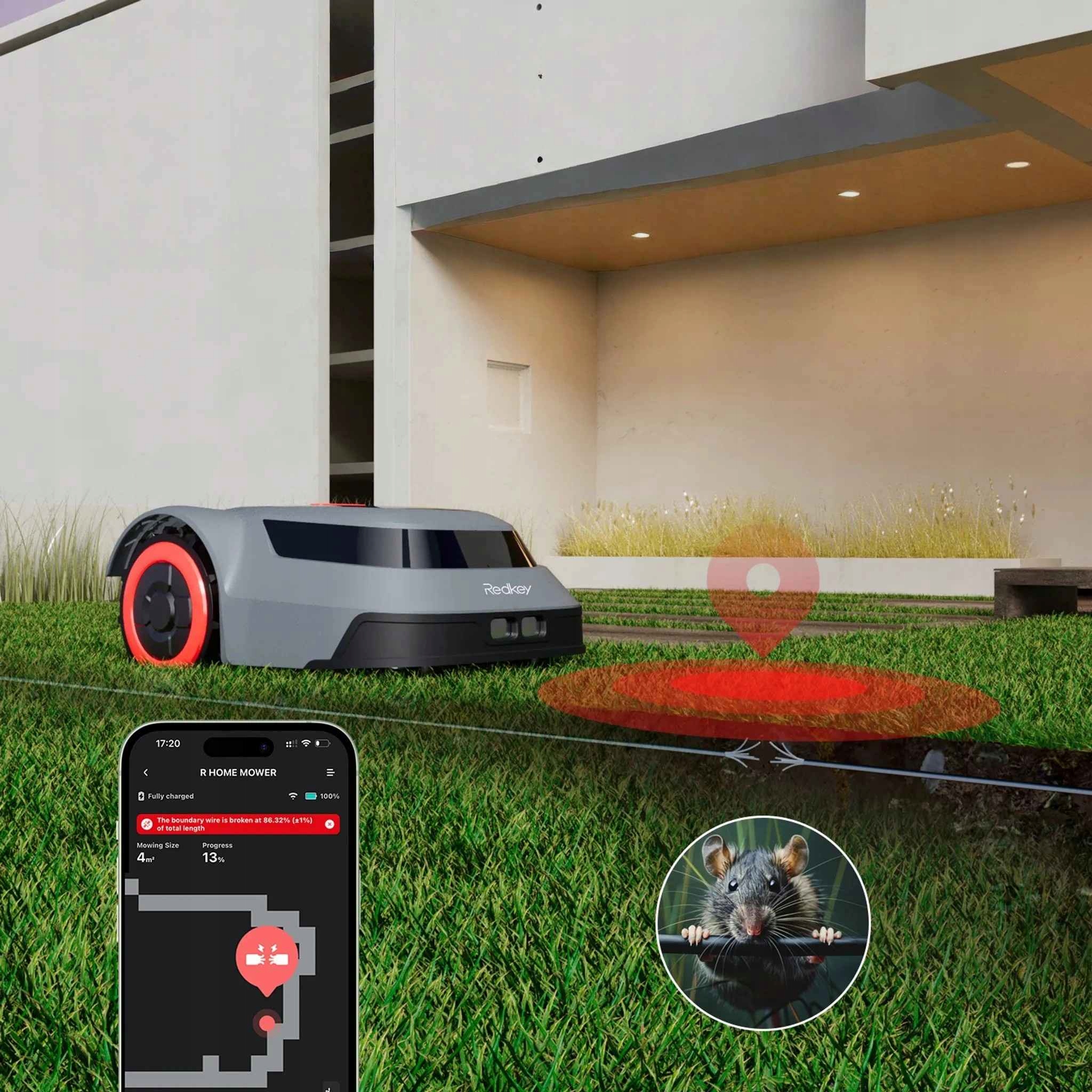 Robot Koszący Kosiarka automatyczna Redkey MGC500 Aplikacja BT Wi-Fi 800M2 Model MGC500