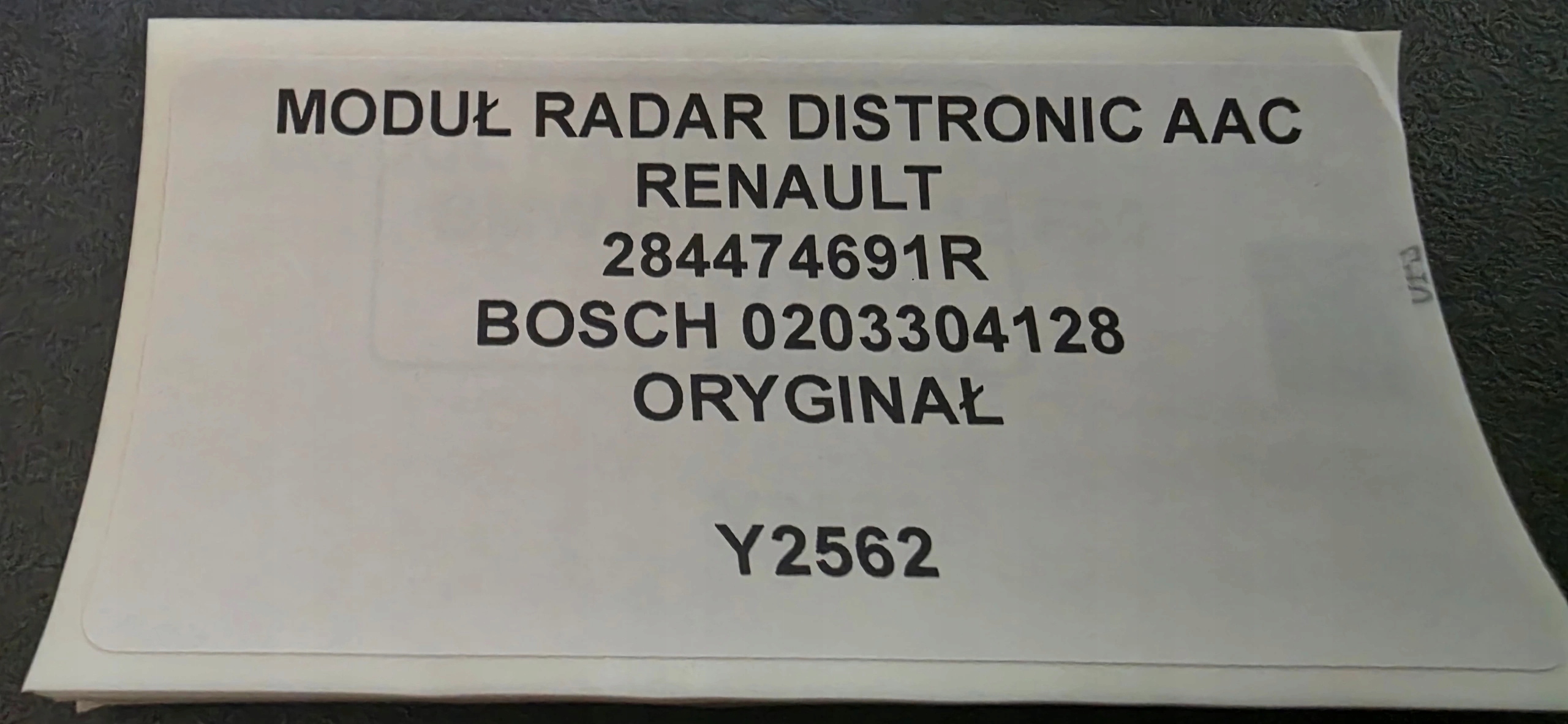 modulo RADAR DISTRONIC AAC RENAULT Originale 284474691R BOSCH 0203304128