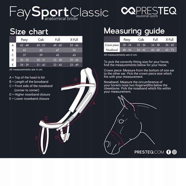 Ogłowie FaySport Classic brown Presteq