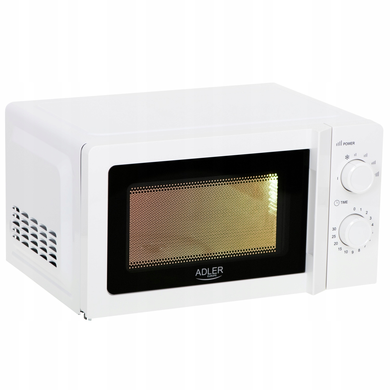 Mikrovlnná rúra 20L 700W Programátor 5 úrovní výkonu Adler