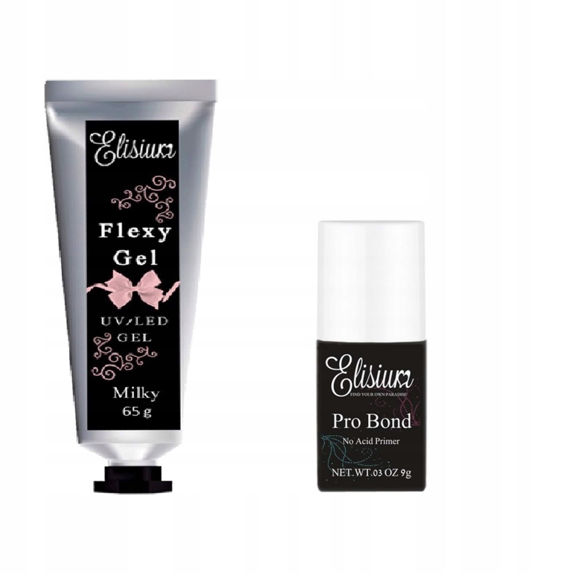 

Elisium Flexy gel Uv Led 65g milky Pro bond prim