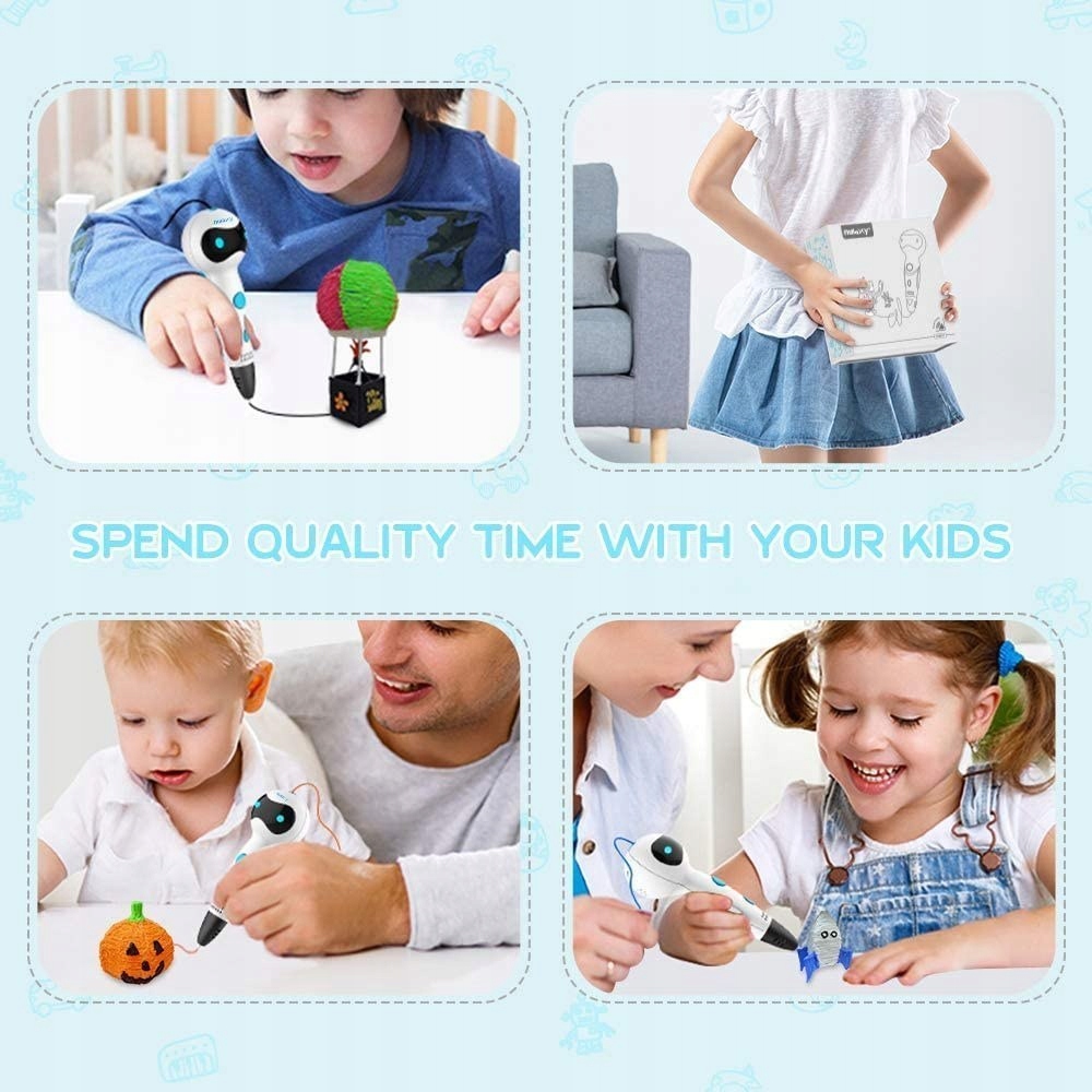 Długopis 3D Robot drukujący LED głos 2 tryby prędkości Rodzaj długopis 3D