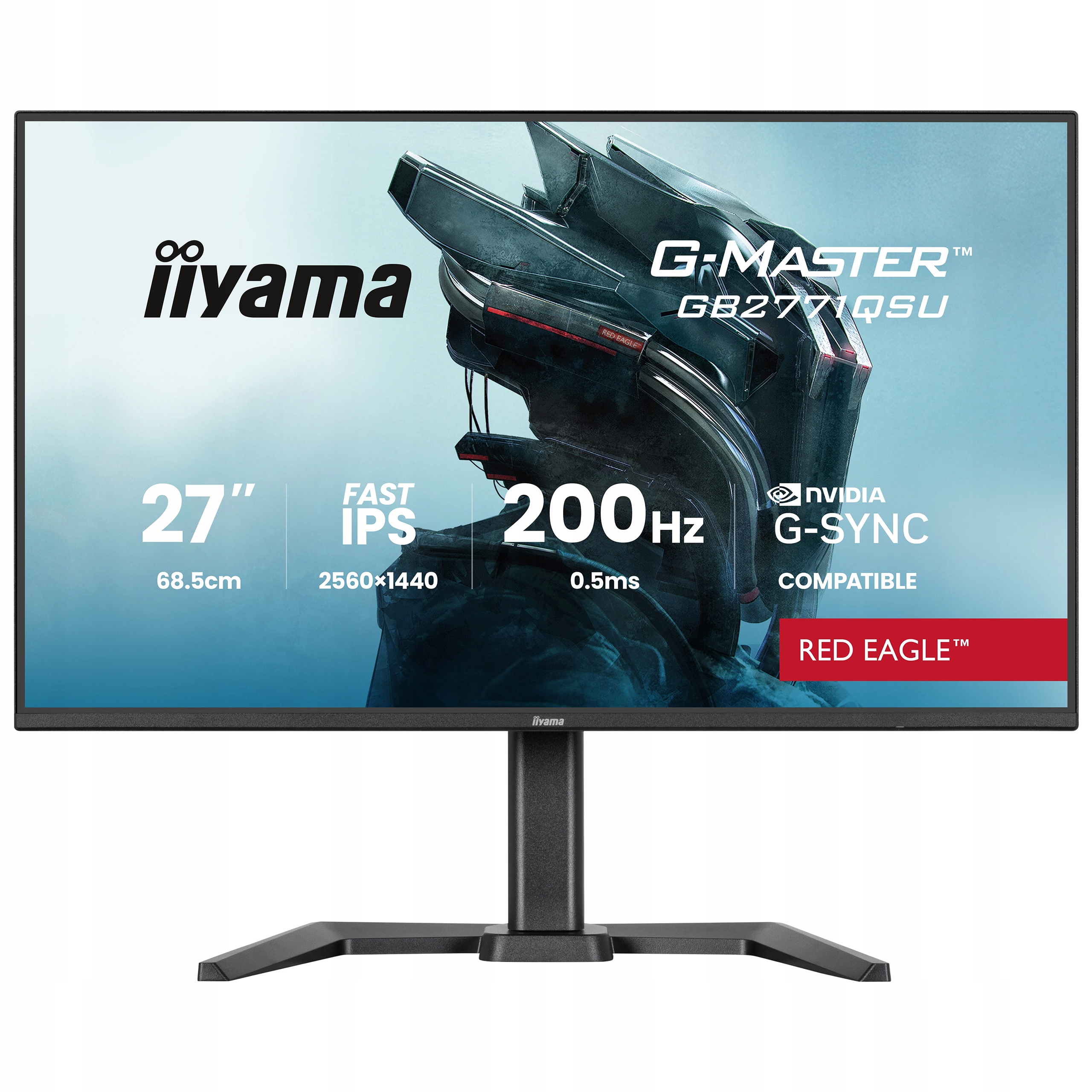Monitor 27" iiyama G-Master GB2771QSU-B1 Wqhd Ips Led 200Hz 0,5ms Hdmi