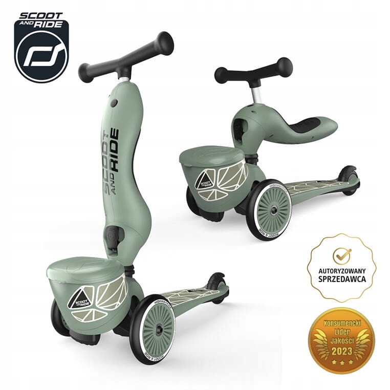 SCOOTANDRIDE Highwaykick 1 Lifestyle 2w1 Jeździk i hulajnoga z zamykanym