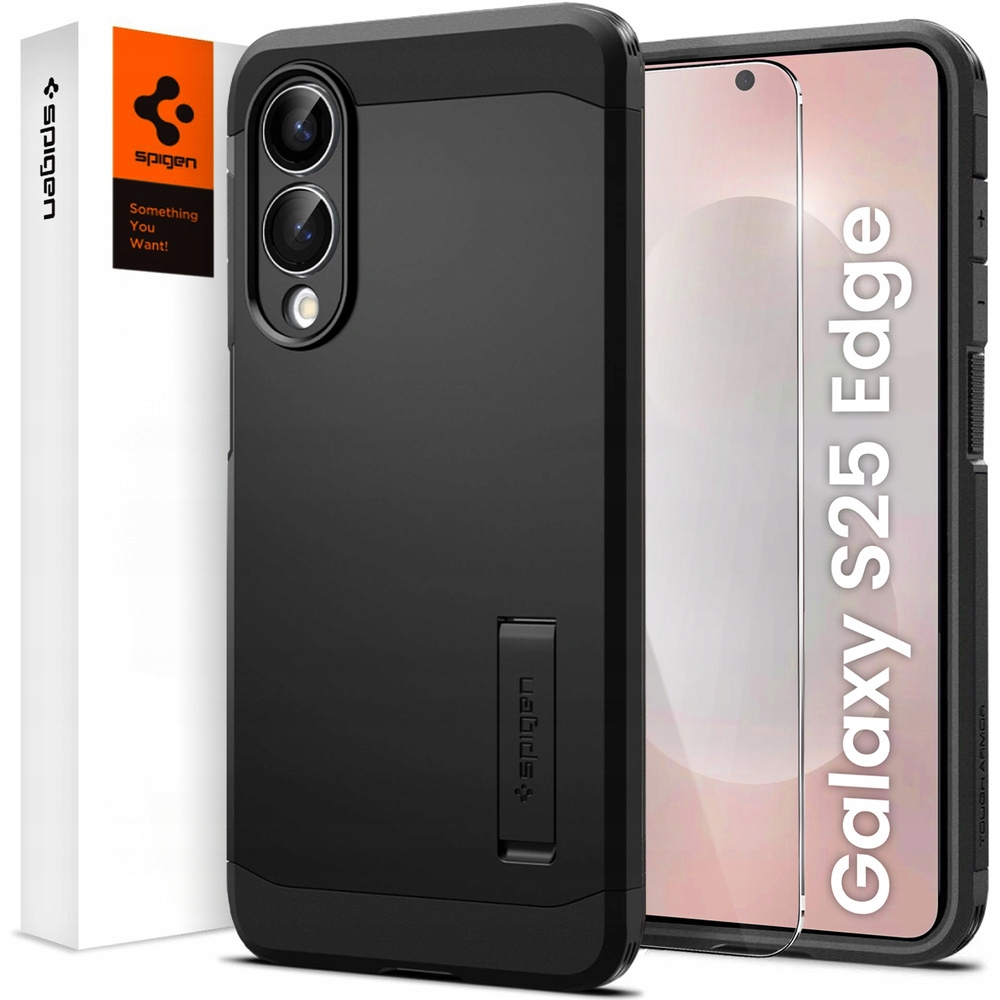 Pouzdro Spigen pro Galaxy S25 Edge, Tough Armor Case, Pancéřové Kryt Sklo