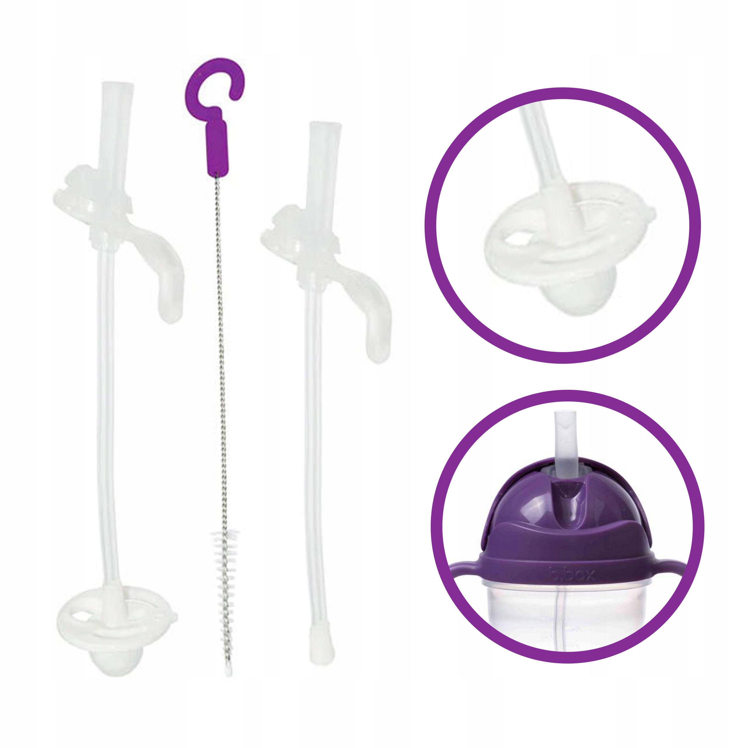 

B.Box Zestaw 2 zapasowych słomek i do bidonu