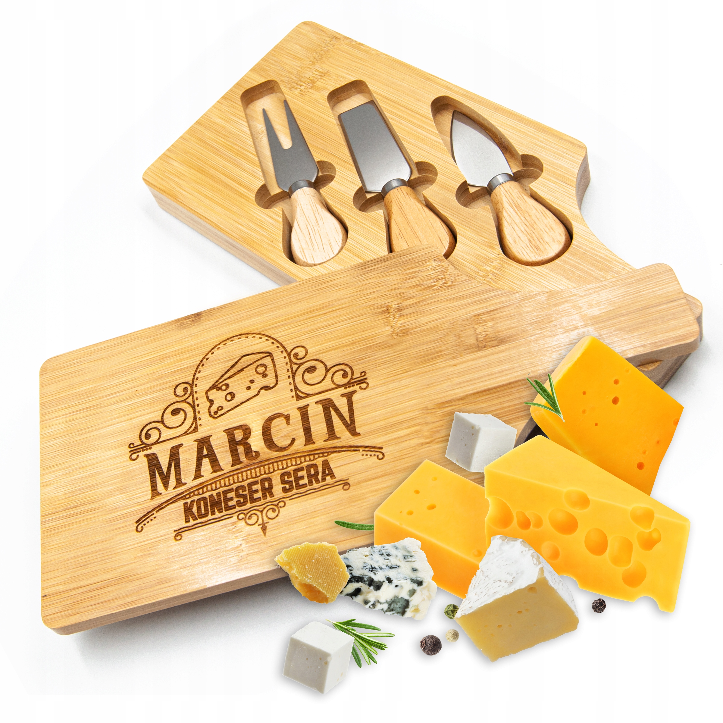 DESKA DO SERWOWANIA SERÓW WĘDLIN NÓŻ GRAWER GRATIS