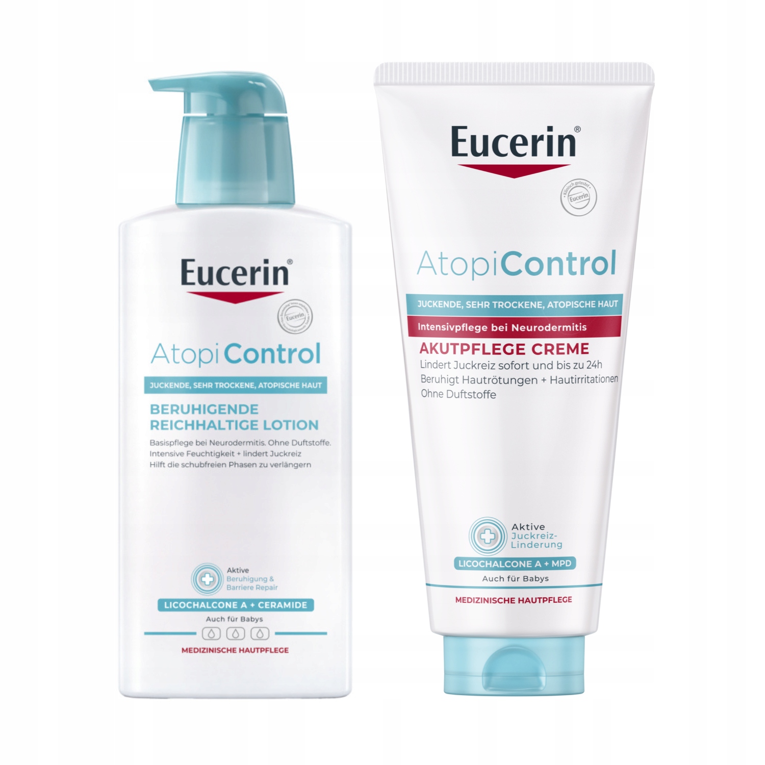 Eucerin Atopi Control Krem łagodzący Azs 100ml+balsam nawilżający 400ml