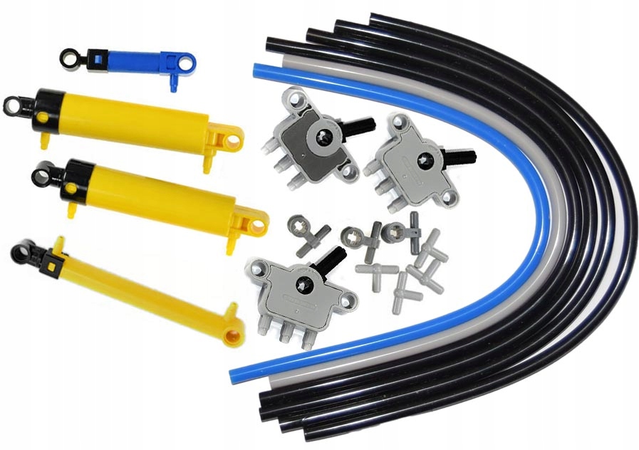 Lego Technic Elementy pneumatyczne 3x siłownik kompresor pneumatyka