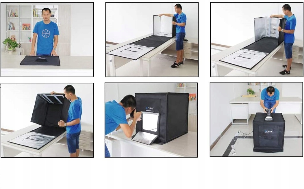 PULUZ PU5060 NAMIOT BEZCIENIOWY 60x60cm LED 5500K Waga produktu z opakowaniem jednostkowym 0.01 kg